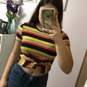 Multi color crop top